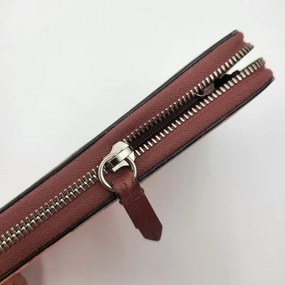 GUCCI GG Supreme Blooms Round Zip Long Wallet Floral Print Pink Canvas Leather.. - Picture 4 of 14